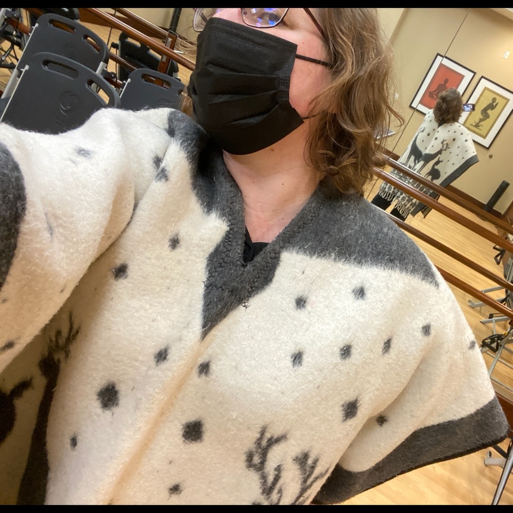 Classic Alpaca wool Poncho from Peru - unisex - Picture 5 of 6
